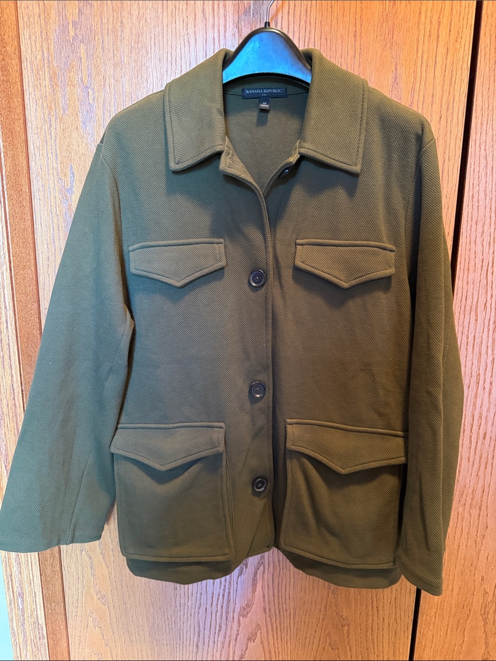 Banana Republic Olive Green Utility Jacket with Flap Pockets